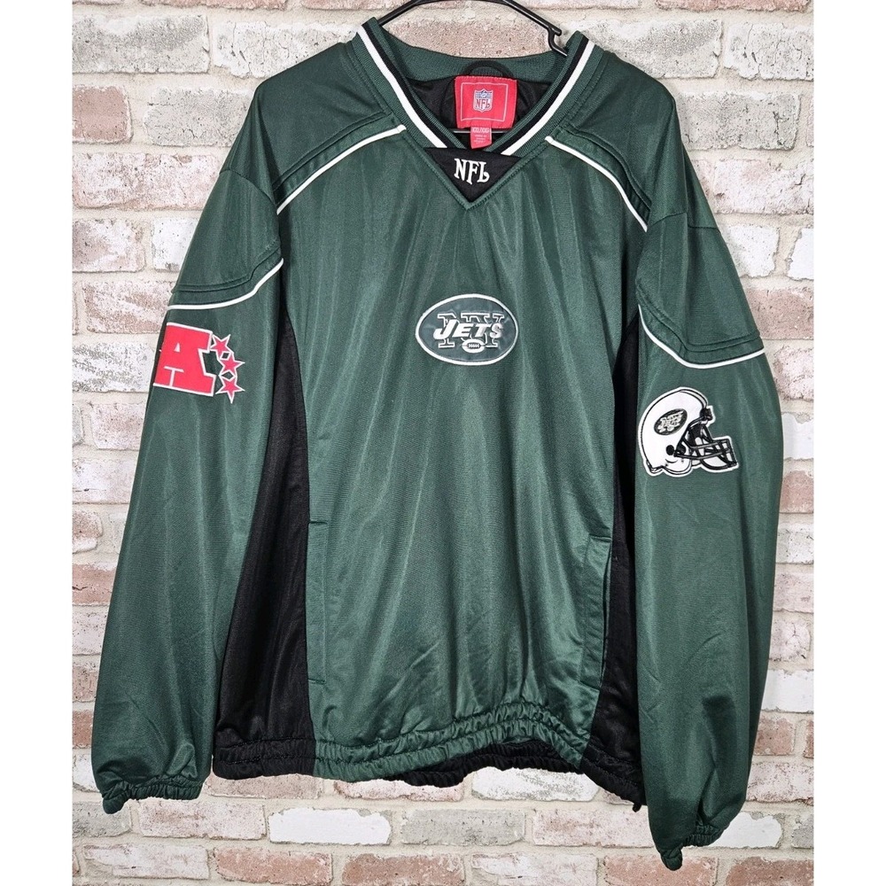 NFL New York Jets Men's 60th‎ Anniversary Embroidered Pullover 2XL